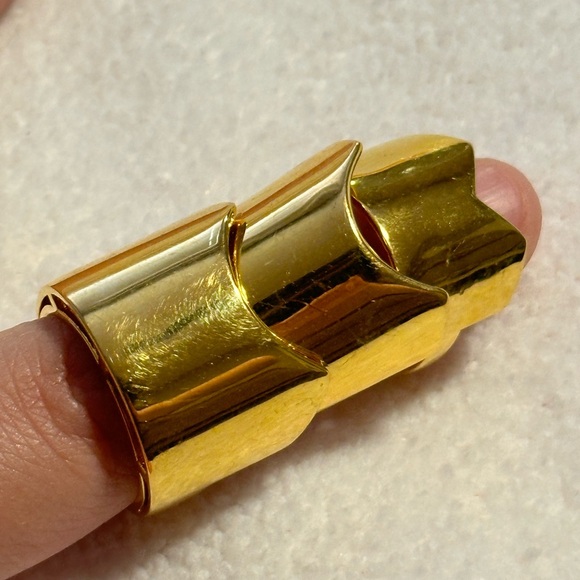 Eddie Borgo Yellow Gold Hinged Ring SZ 9 - Picture 5 of 5